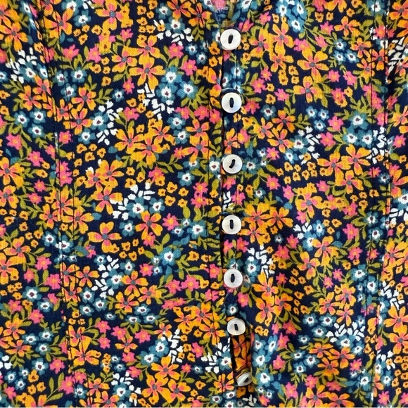 NWT Free People I Found You Floral Button-Up Women's Puff Sleeve Top Size XS - Picture 6 of 16
